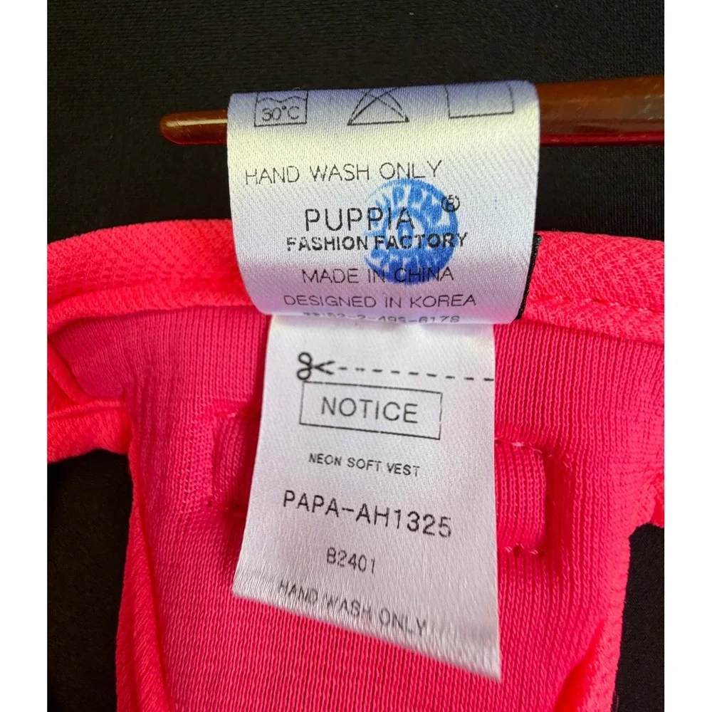 Puppia Neon Vest Dog Harness Small Pink Air Mesh‎ Step In PAPA-AH1325 Pet Vest